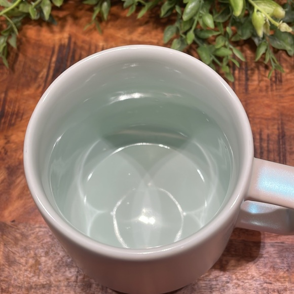 A Pair of Starbucks 2021 Shimmer Mint Green Pearlescent Mugs 12oz. Never Used - Picture 4 of 6
